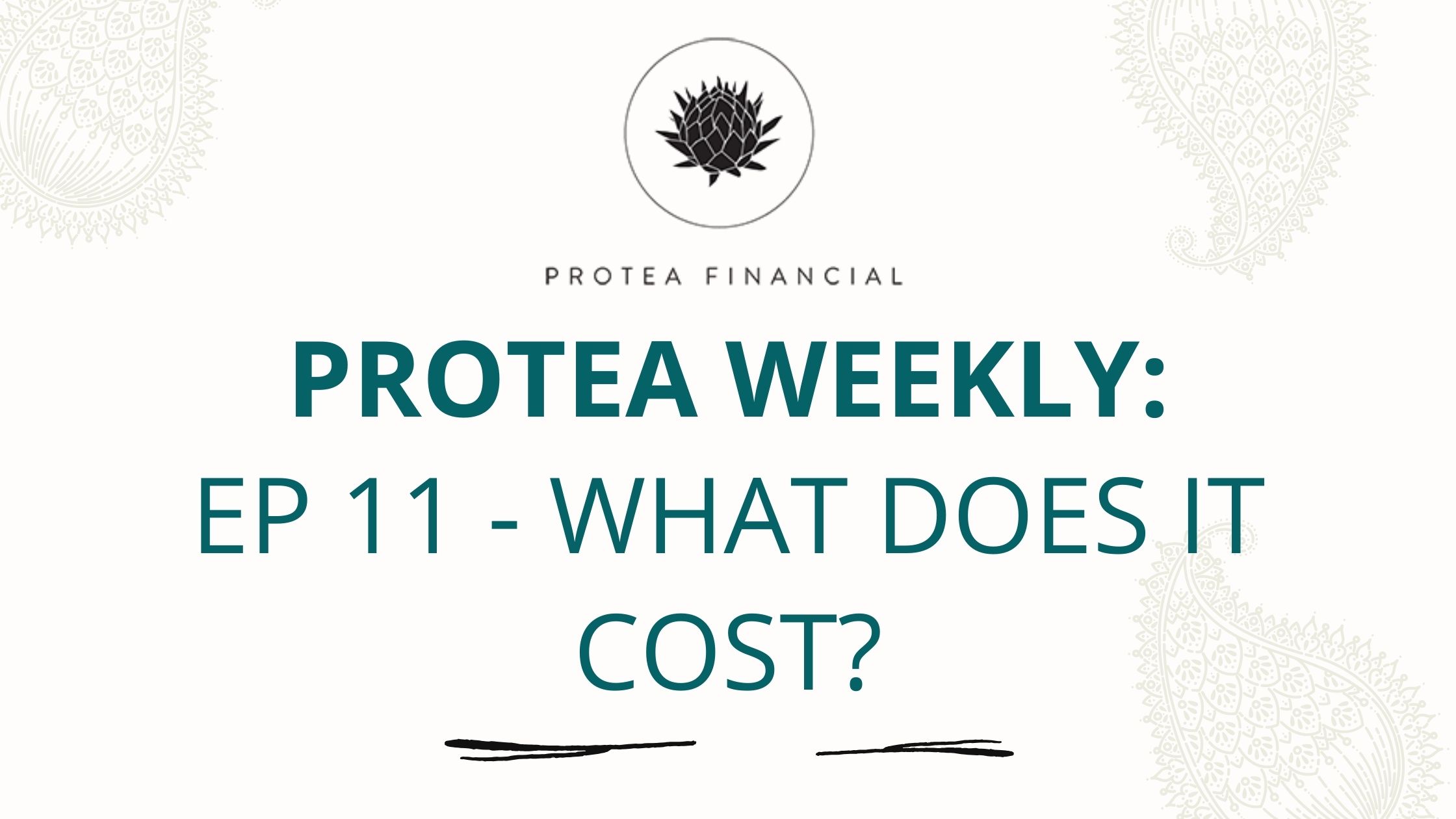 Protea Weekly Podcast – Episode 11 – What does it cost!