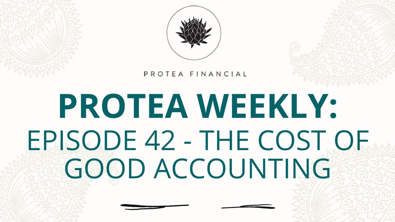 Protea Weekly - Episode 42 - The cost of good accounting